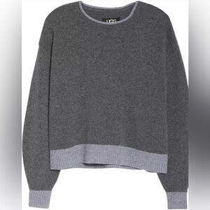 Grey 2 tone sweater Cashmere 65% wool 35%